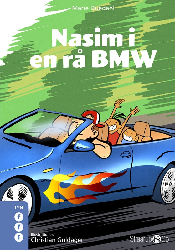 Forside til Nasim i en rå BMW